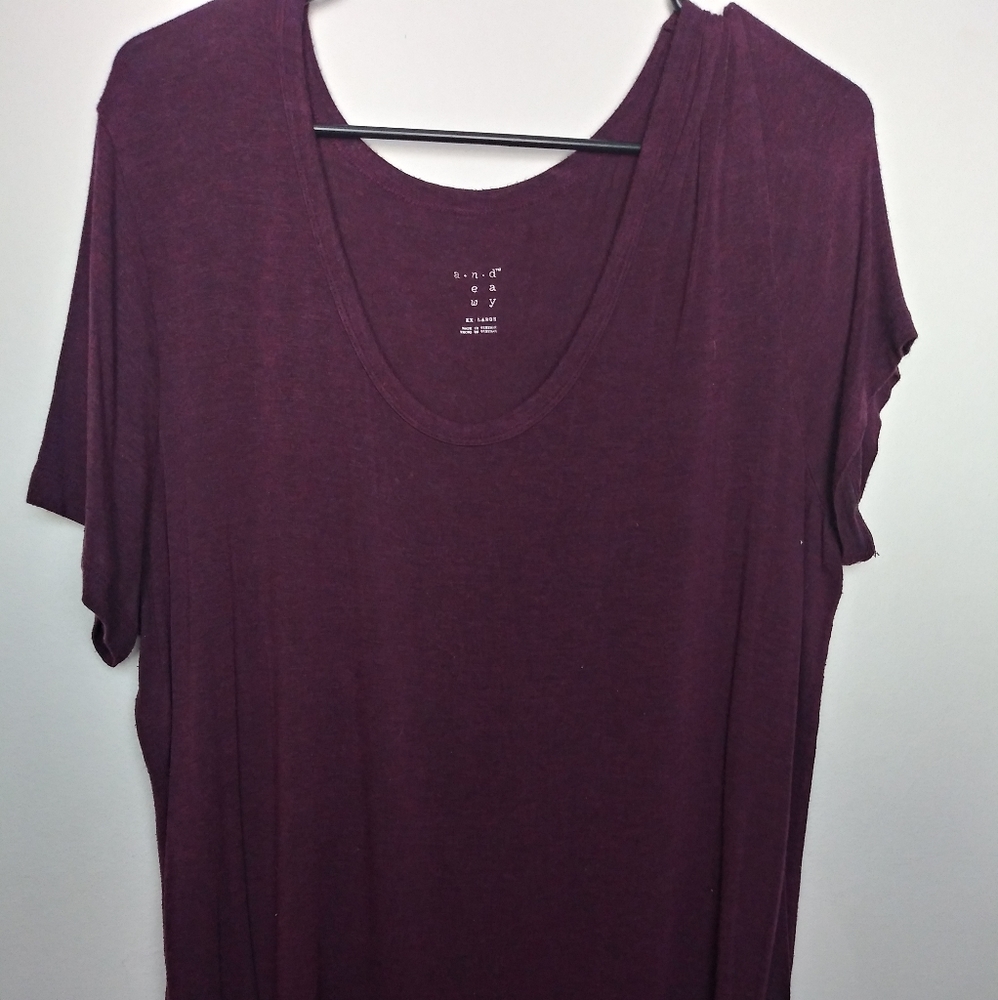 Maroon Jersey Knit Top
